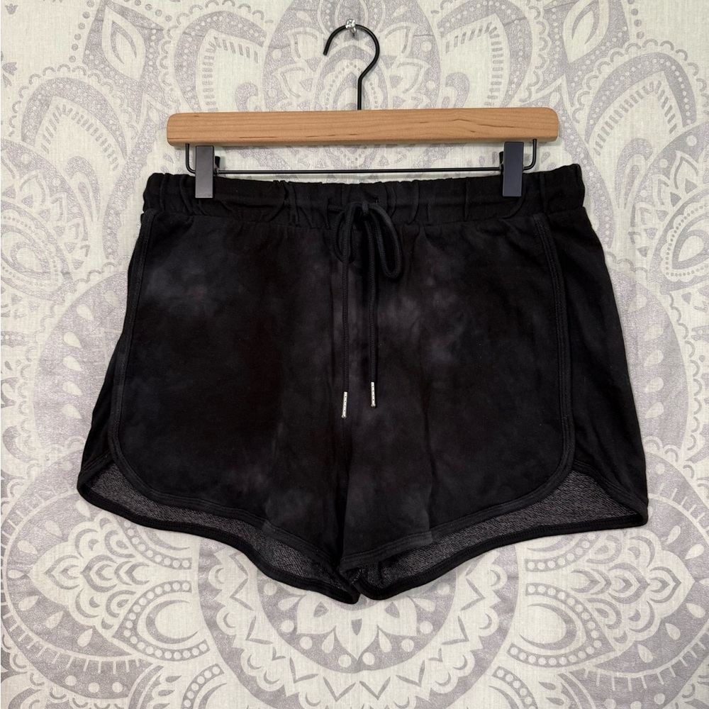 New $18 No Boundaries Walmart NoBo Tie Dye Drawstring Waist Shorts Black Grey L